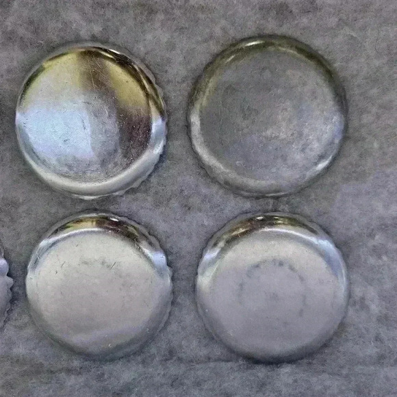 Continental Silver Co Vtg Aluminum Coasters in Coaster Caddy Set of‎ 8 Wild Rose - Picture 10 of 12